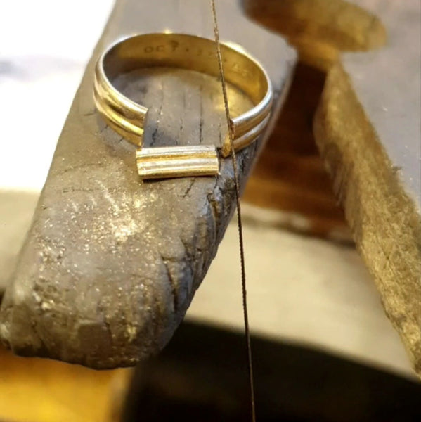 Ruby and Diamonds Weave Yellow Gold