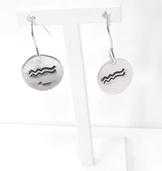 Aquarius Medallion Earrings