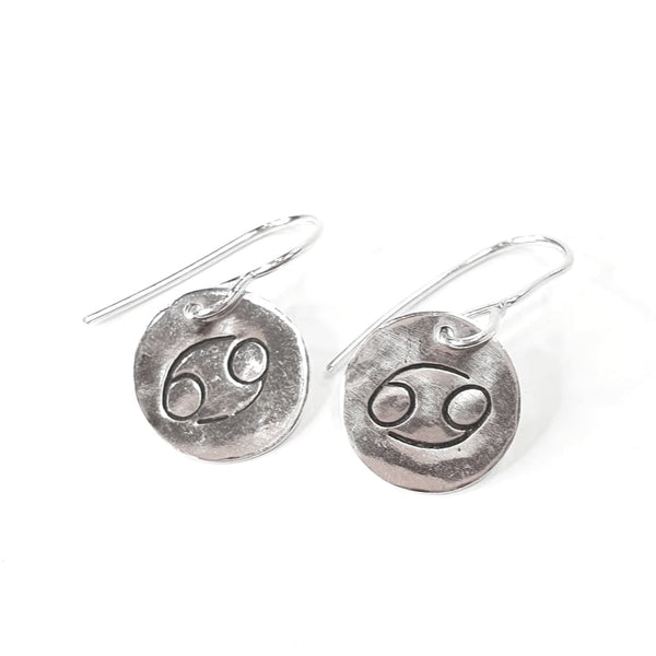 Cancer Medallion Earrings