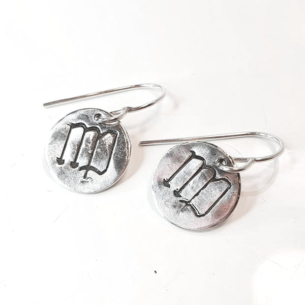 Virgo Medallion Earrings