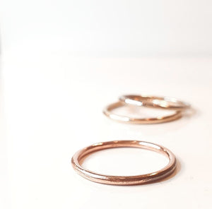 Solid Rose Gold Round Ring