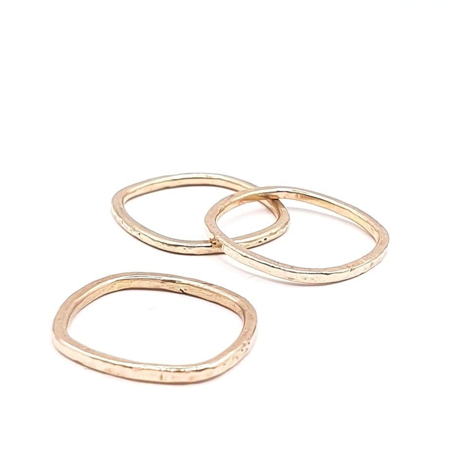 Solid Yellow Gold Stacking Ring